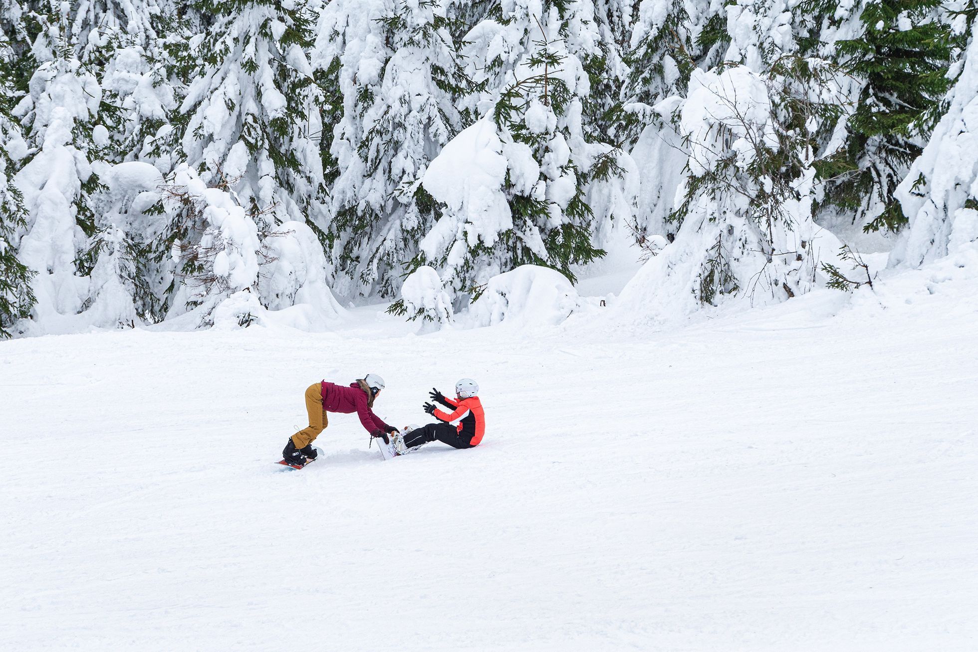 Koronavirus, leden 2021 - prázdné sjezdovky v Krušných horách, Klínovec