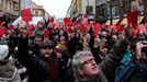 Demonstrace odpůrců Miloše Zemana u příležitosti výročí Sametové revoluce. 17 . 11. 2014.