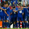Řekové slaví gól Jorgose Samarase během utkání Německo - Řecko ve čtvrtfinále Eura 2012