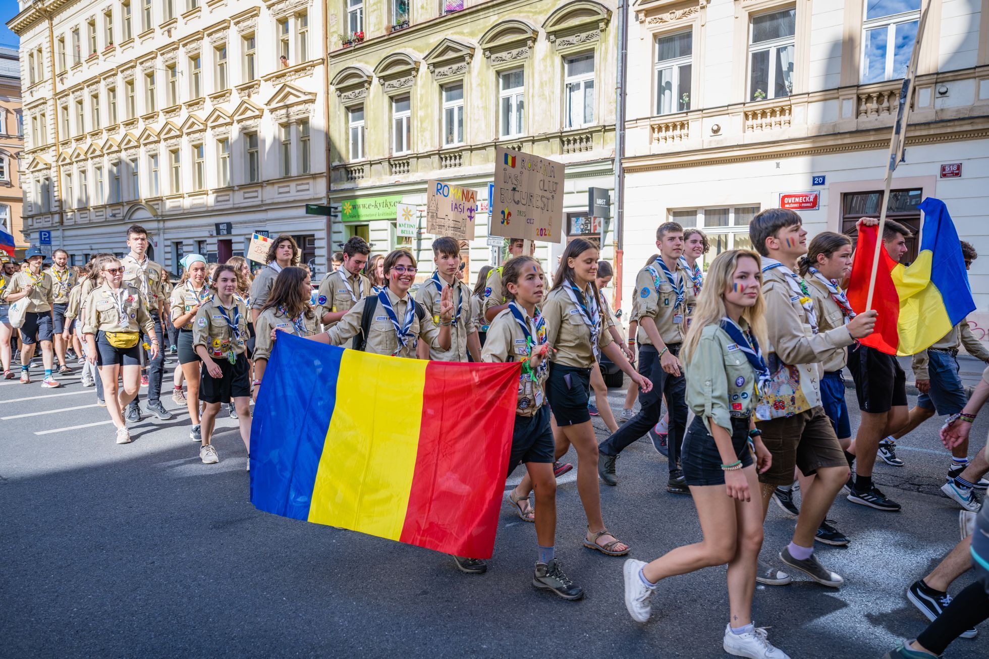 Středoevropské Jamboree skaut průvod