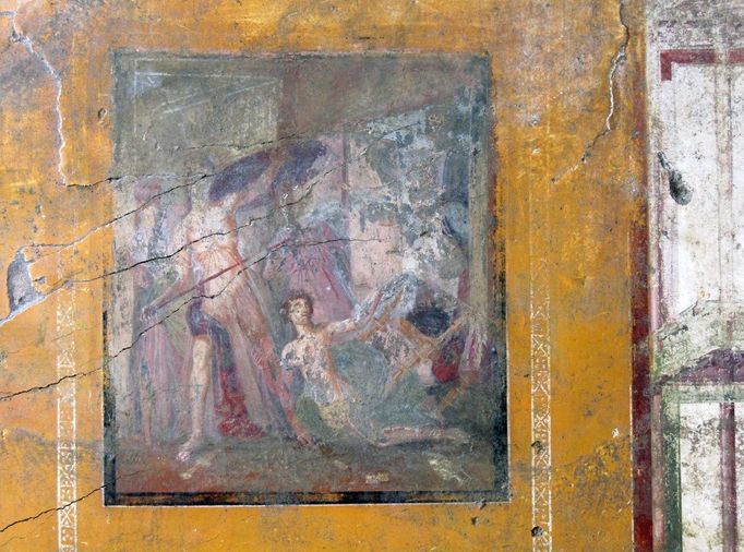 Jedna z fresek, kterou nalezli archeologové ve starověkých Pompejích.