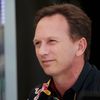 Red Bull Formula One team principal Christian Horner looks on at the team paddock before the first practice session of the Bahrain F1 Grand Prix at the Bahrain International Circuit (BIC) in Sakhir