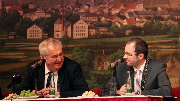 Prezident Miloš Zeman na návštěvě Dvora Králové nad Labem.