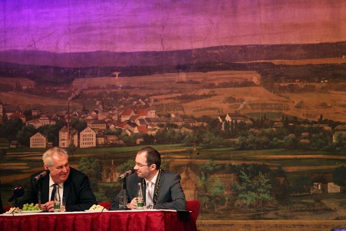 Prezident Miloš Zeman navštívil ve čtvrtek 19. února 2015 Dvůr Králové nad Labem.