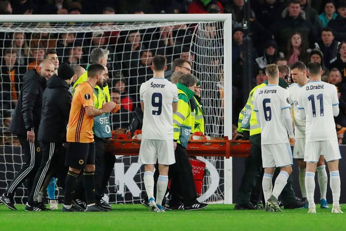 Soccer Football - Europa League - Group L - Wolverhampton Wanderers v Slovan Bratislava - Molineux Stadium, Wolverhampton, Britain - November 7, 2019  Slovan Bratislava's