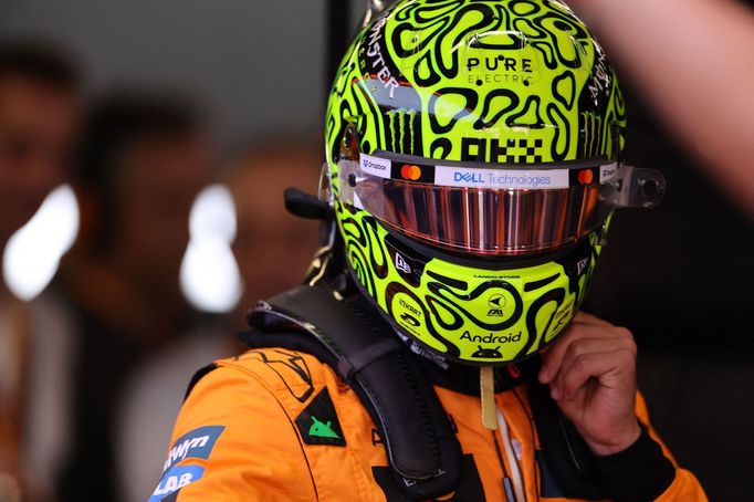 Lando Norris, McLaren v kvalifikaci na VC Španělska F1 2025