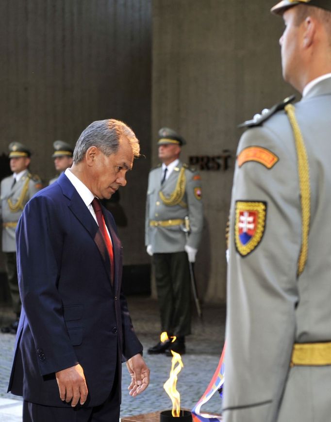 Ruský ministr obrany Sergej Šojgu v Banské Bystrici na oslavách 70. výročí zahájení Slovenského národního povstání.