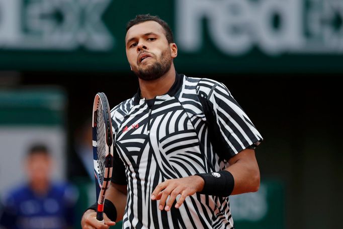 Jo-Wilfried Tsonga v prvním kole French Open 2016.