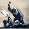 Banksy, Londýn, Velká Británie, Nejvyšší soud, Palestine Action, mural, street art, graffiti
