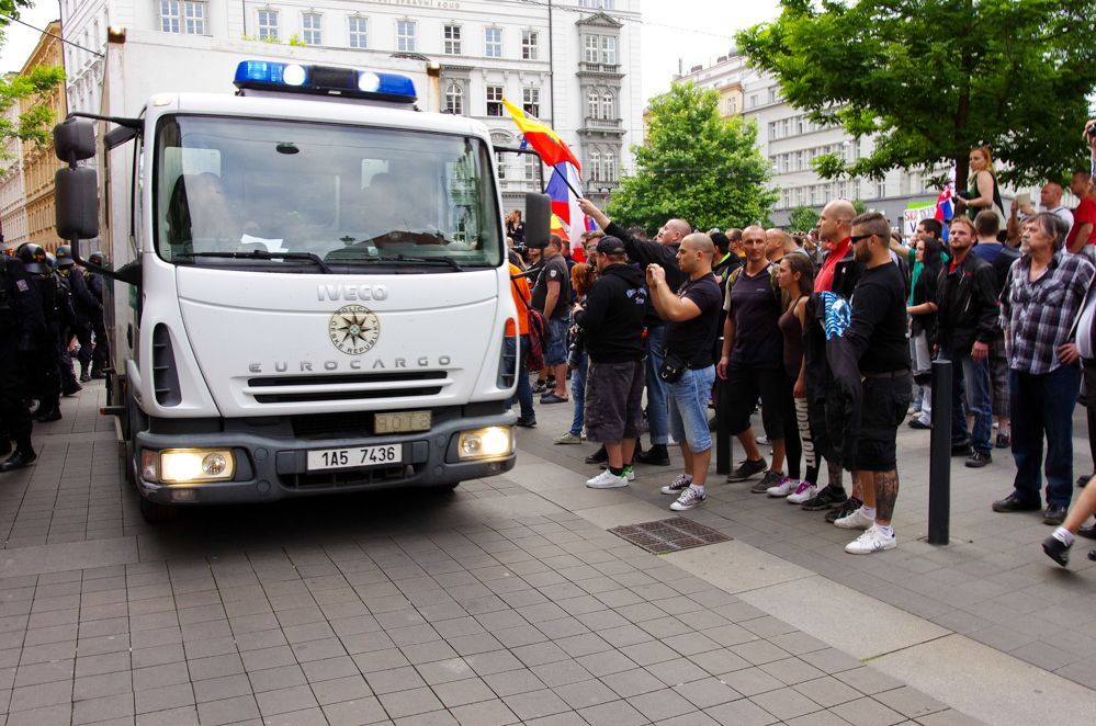 Demonstrace proti imigrantům v Brně