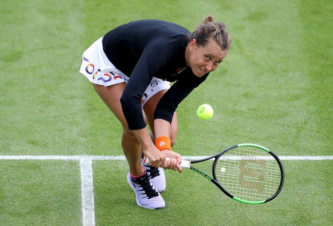 Barbora Strýcová na turnaji v Birminghamu.