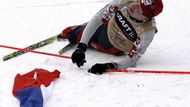 Lukáš Bauer po dojezdu do cíle v Tour de Ski ve Val di Fiemme.