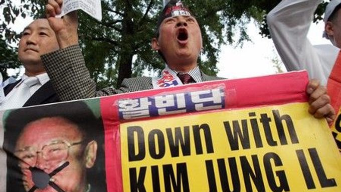 Jihokorejci protestují ploti plánu Severní Koreje provést jaderný test.