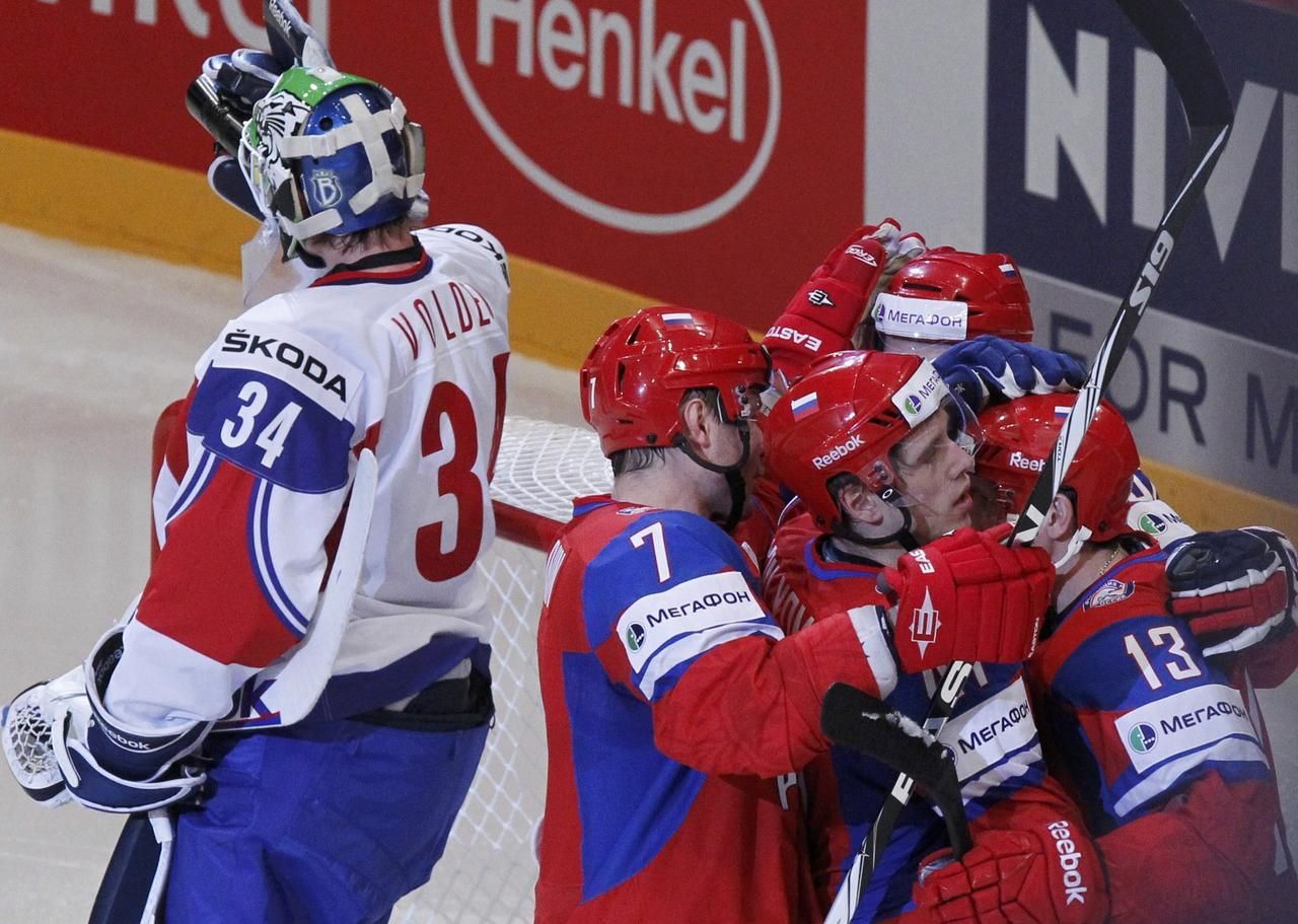 MS v hokeji 2012: Rusko - Norsko (Rusko, radost)