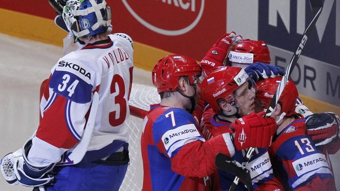 MS v hokeji 2012: Rusko - Norsko (Rusko, radost)