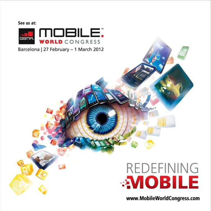 Logo veletrhu Mobile World Congress pro rok 2012.