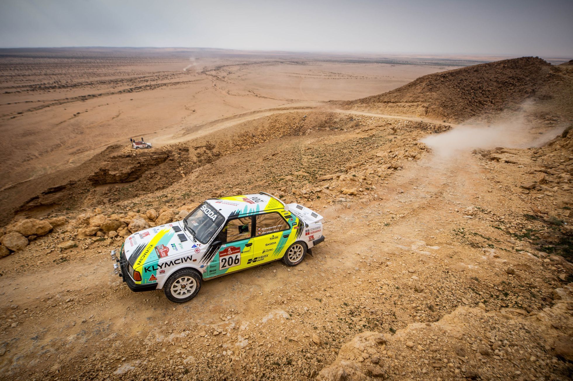 Ondřej Klymčiw (Škoda 130 LR) v 5. etapě Rallye Dakar 2021