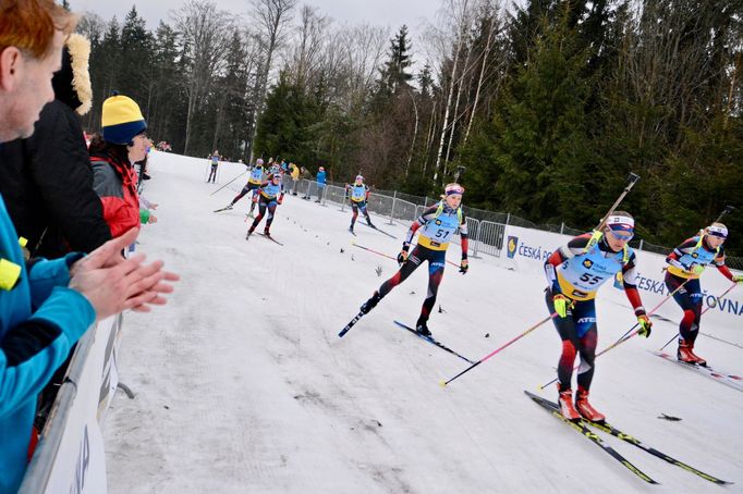 biatlon 2018/2019, exhibiční mistrovství republiky v supersprintu v Břízkách, závod žen