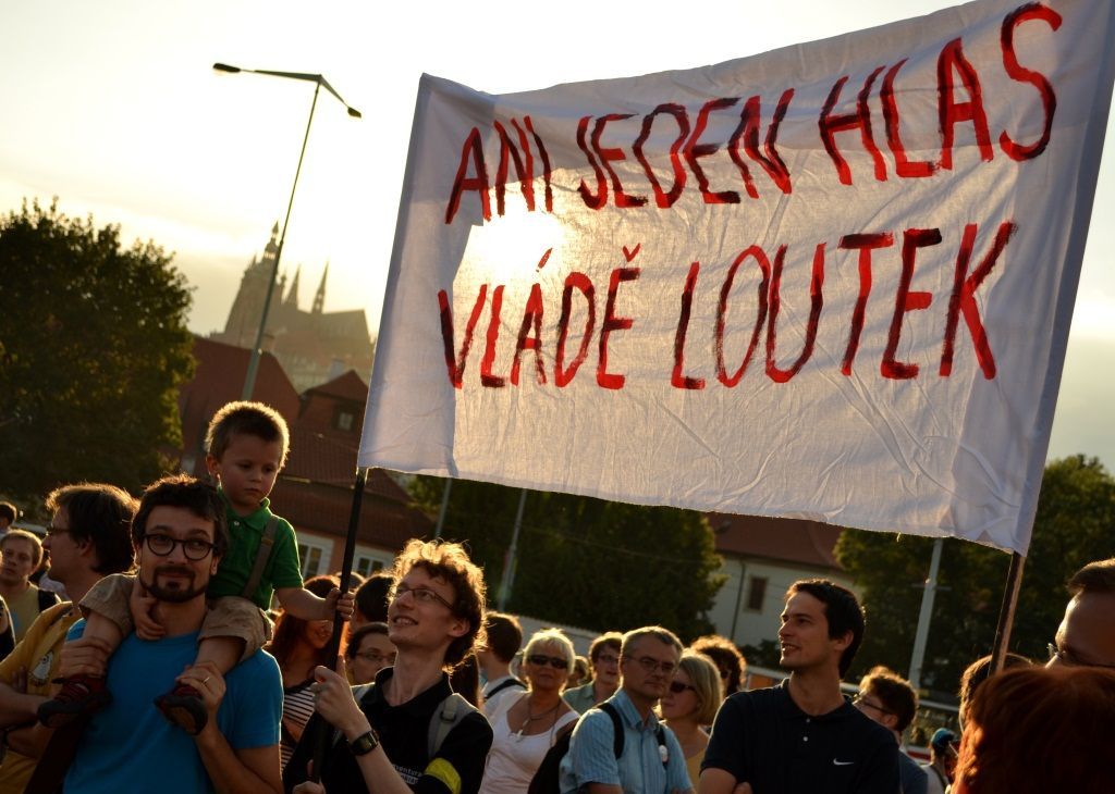 Demonstrace proti Rusnokově vládě