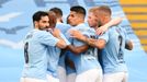 Hráči Manchesteru City slaví gól v osmifinále LM s Realem Madrid