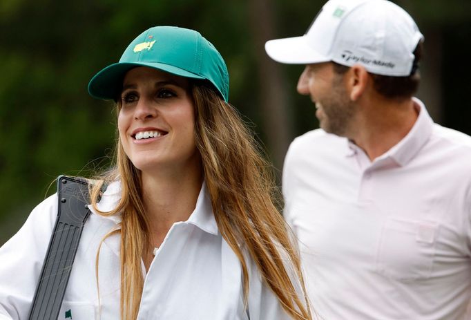 Španěl Sergio Garcia a manželka Angela