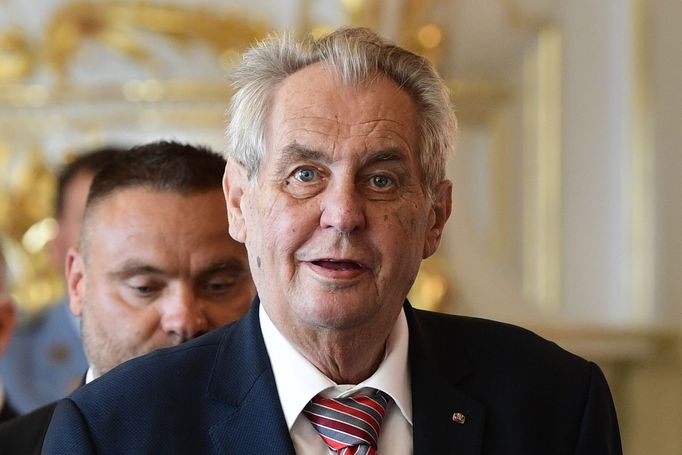 Prezident Miloš Zeman na snímku z 27. srpna 2019