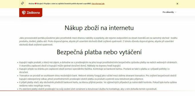 Obrázek zaslal podvodník oběti jako screenshot do e-mailu. Text se v některých pasážích opakuje a nedává smysl. Na oficiálním webu Zásilkovny nic podobného není.