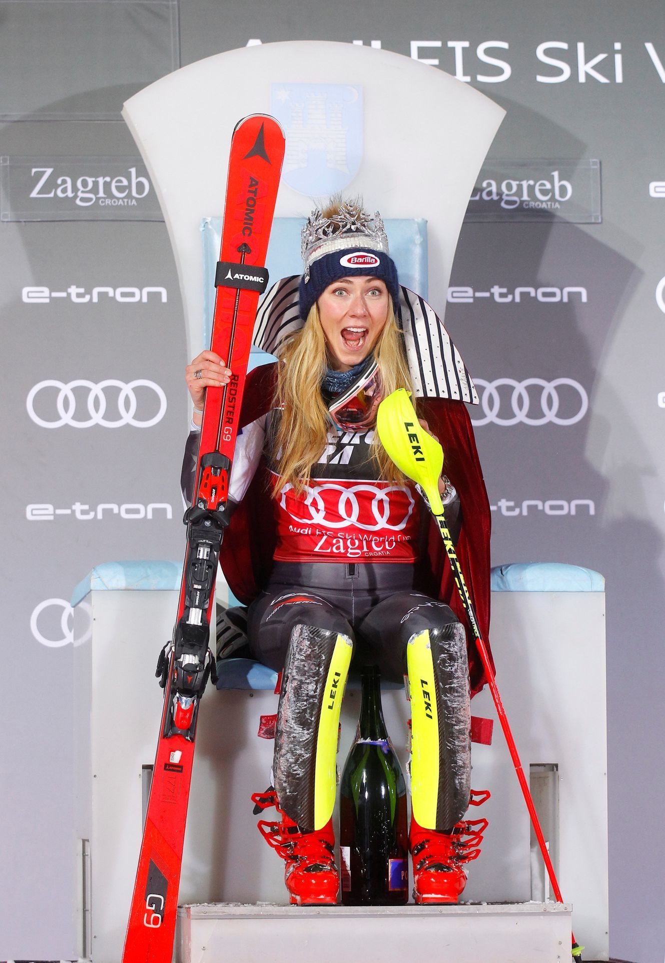 sjezdové lyžování, Světový pohár 2018/2019, vítězka slalomu v Záhřebu Mikaela Shiffrinová