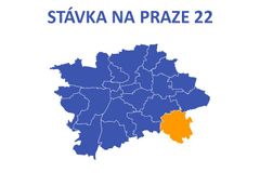 Dopravní situace v době stávky - Praha 22