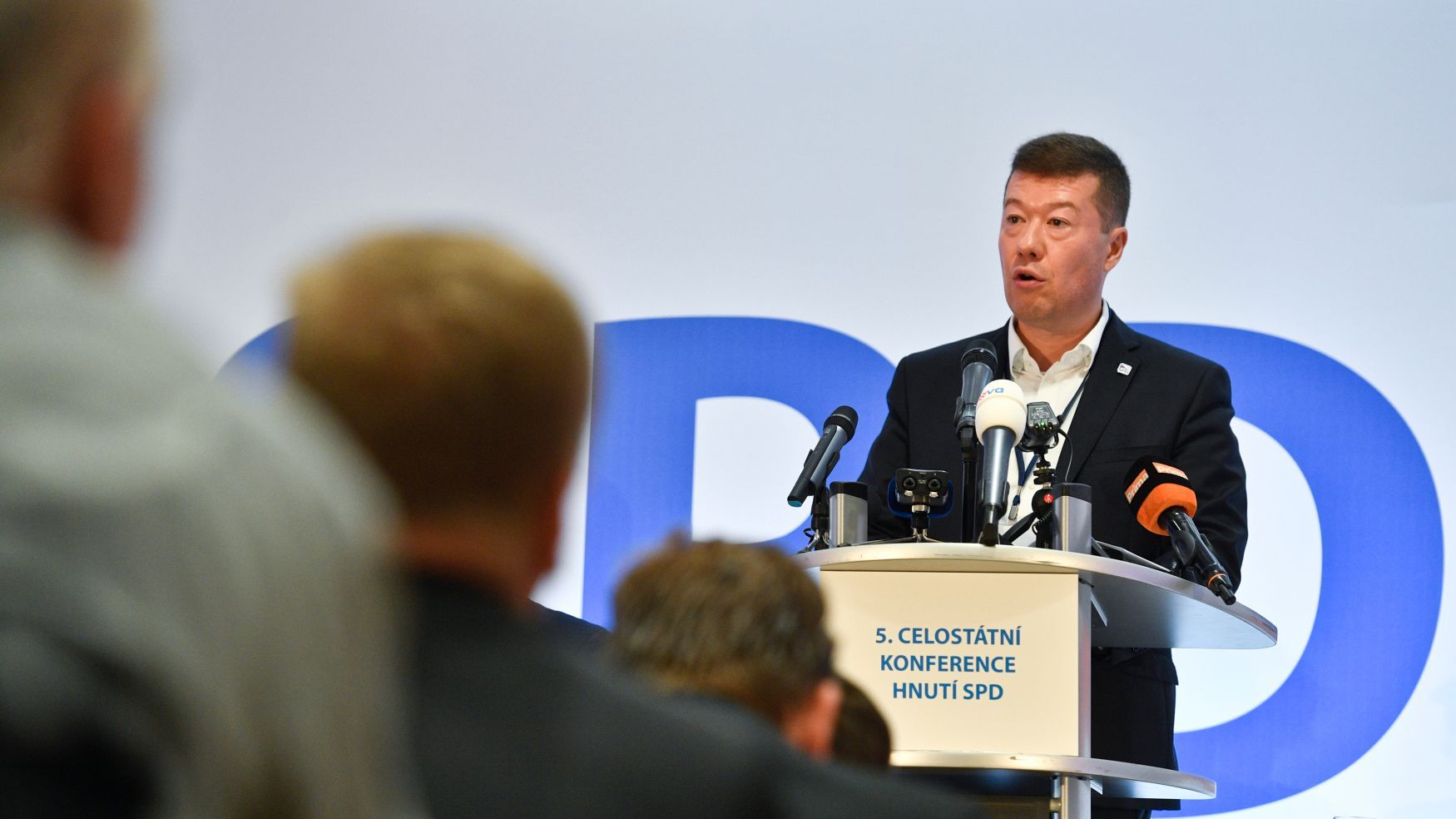 Tomio Okamura na volební konferenci