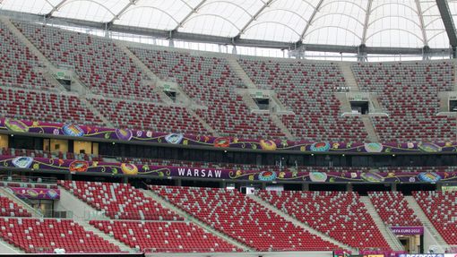 Polský Národní stadion ve Varšavě před utkáním Česká republika - Portugalsko během Eura 2012.