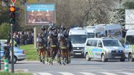 Sparťany hlídalo několik stovek policistů.