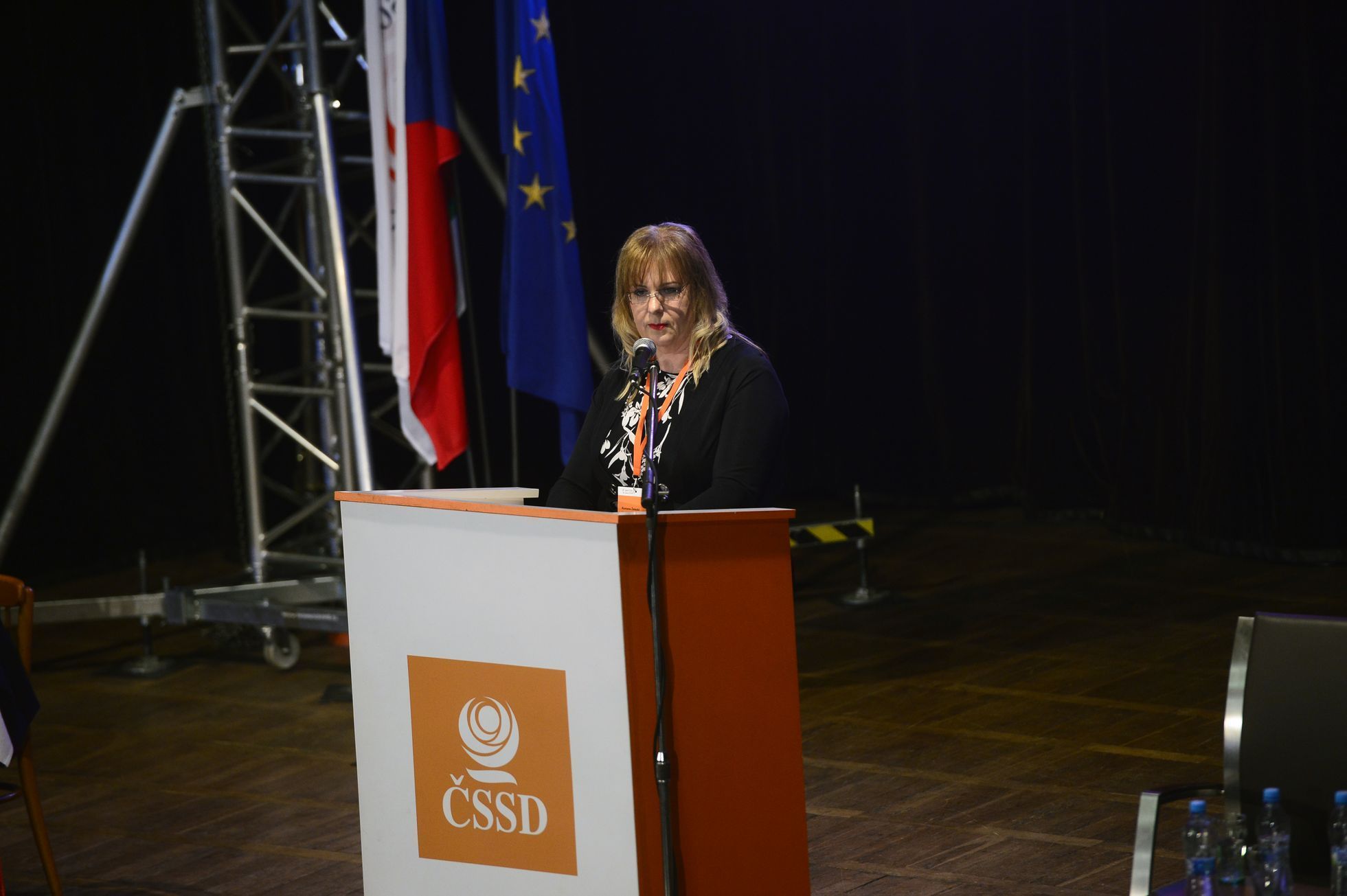Romana Žatecká na sjezdu ČSSD v Hradci Králové, 18. 2. 2018