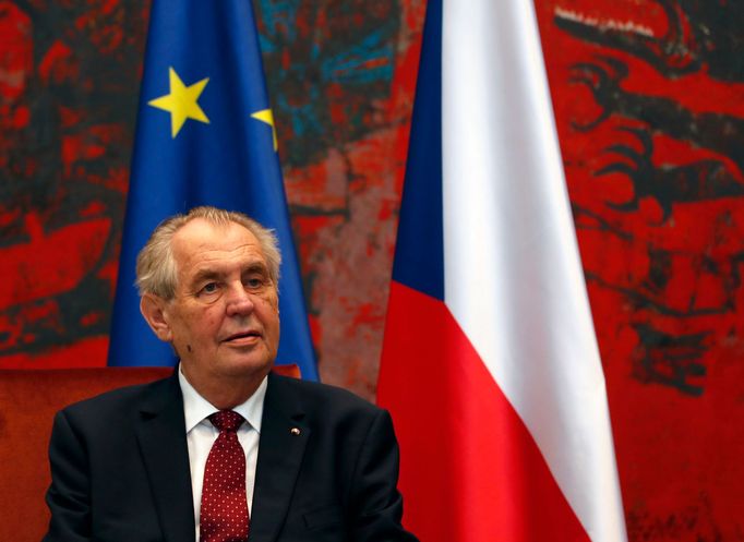 Miloš Zeman na návštěvě Srbska.