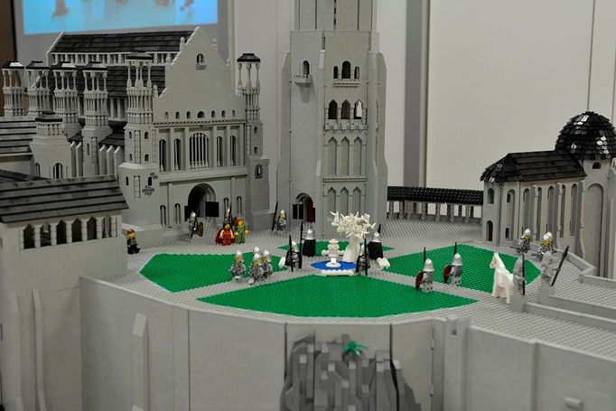 Detail modelu pohádkového města z filmu Pán Prstenů - Minas Tirith