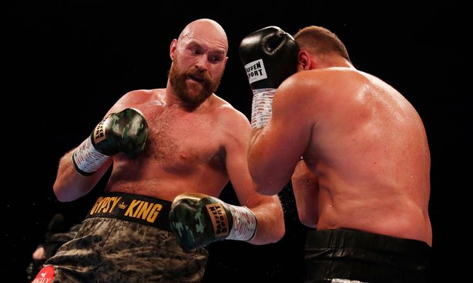 Box: Tyson Fury (vlevo) - Francesco Pianeta, Belfast 2018