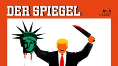 Obálka německého týdeníku Der Spiegel s Donaldem Trumpem.