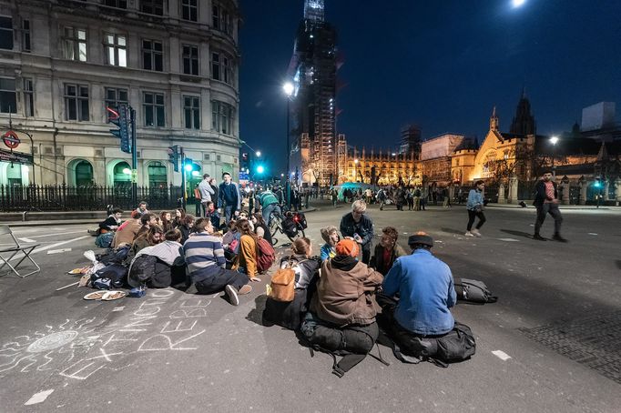 Londýn - Extinction Rebellion. Protesty proti změnám klimatu