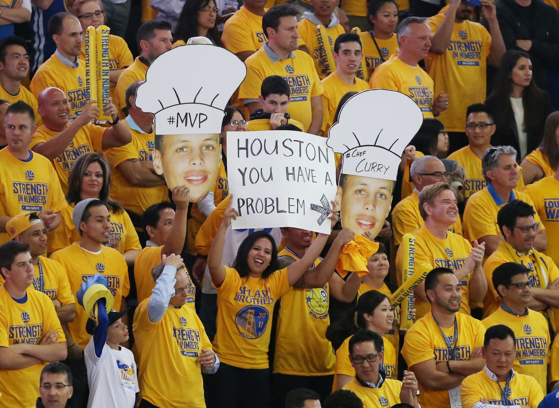 Fanoušci Golden State Warriors  v NBA 2015