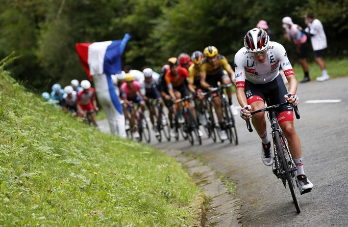 Slovinský cyklista Tadej Pogačar na Tour de France 2020.