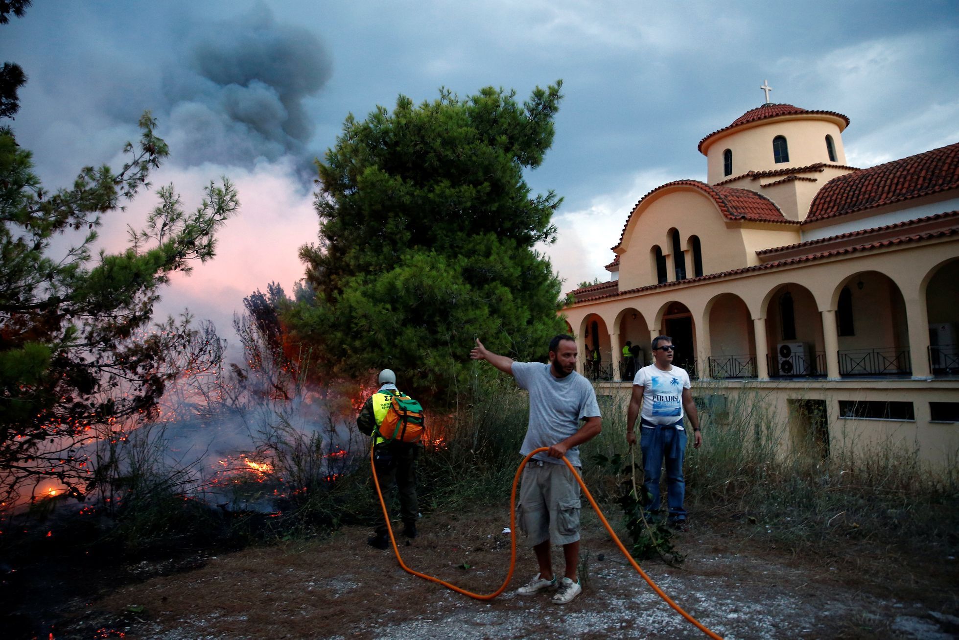 Požáry v Řecku.