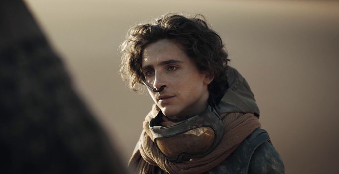 Na snímku z filmu Duna: Část druhá je Timothée Chalamet jako Paul Atreides.