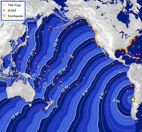 Tsunami po zemětřesení v Chile