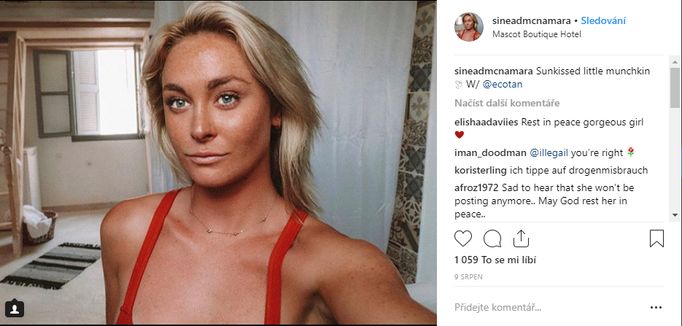 Australská Instagramerka Sinead McNamariová, která záhadně zemřela na jachtě