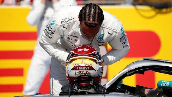 Lewis Hamilton po kvalifikaci na GP Francie formule 1 2019.