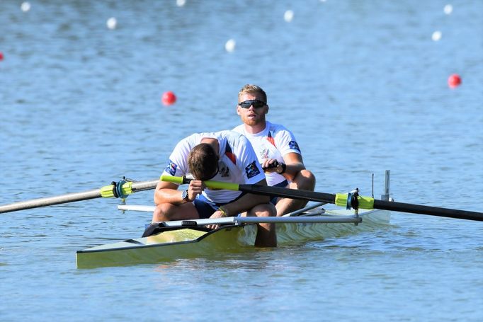 Dvojka bez kormidelníka Jakub Podrazil, Lukáš Helešic na MS 2018.