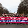 Německo, protesty, demonstrace, Merz