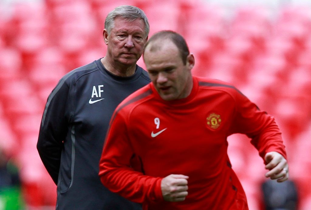 Finále Ligy mistrů, Wembley (Rooney, Ferguson)
