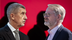 Andrej Babiš, Petr Fiala - Ikona, poutací foto