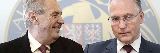 Miloš Zeman a Michal Koudelka - koláž